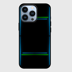 Чехол iPhone 13 Pro Neon green light blue
