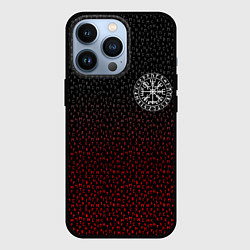 Чехол iPhone 13 Pro Компас викингов вегвизир в рунах - символ удачи