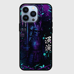 Чехол iPhone 13 Pro Призрачный самурай - неоновый арт