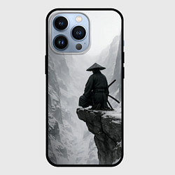 Чехол для iPhone 13 Pro Ghost of Tsushima самурай - зимнее ущелье, цвет: 3D-черный