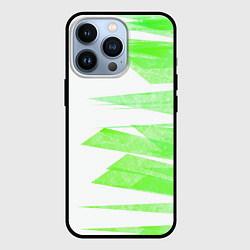 Чехол iPhone 13 Pro Color white light green stripes