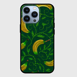 Чехол iPhone 13 Pro Банановый орнамент паттерн
