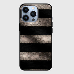 Чехол iPhone 13 Pro Черно-белая тельняшка текстура