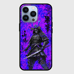 Чехол iPhone 13 Pro Призрак самурай - неоновые краски