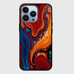 Чехол iPhone 13 Pro Пламя и синева