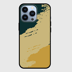 Чехол для iPhone 13 Pro Желто-зеленые абстрактные полосы, цвет: 3D-черный
