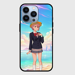Чехол iPhone 13 Pro Дандадан Сиратори Айра на берегу моря