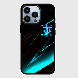 Чехол для iPhone 13 Pro Doom neon stripes, цвет: 3D-черный