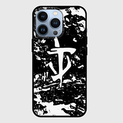 Чехол iPhone 13 Pro Doom краски белые штрихи