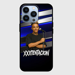 Чехол iPhone 13 Pro XXXTentacion с микрофоном довольный