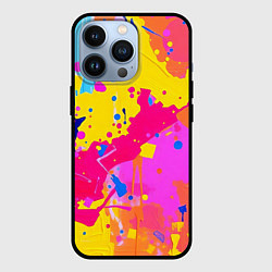 Чехол iPhone 13 Pro Яркие пятна акриловой краски на стене