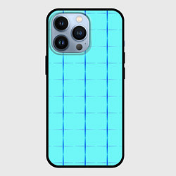 Чехол для iPhone 13 Pro Сolor blue line, цвет: 3D-черный