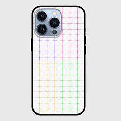 Чехол iPhone 13 Pro Color white multicolored stripes