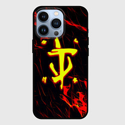 Чехол iPhone 13 Pro Doom огненные искры