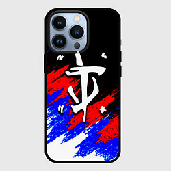 Чехол iPhone 13 Pro Doom триколор краски