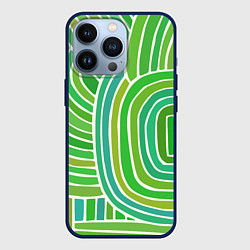Чехол iPhone 13 Pro Абстрактный узор зеленый
