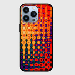 Чехол для iPhone 13 Pro Красно-жёлтый абстракция, цвет: 3D-черный