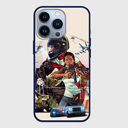 Чехол для iPhone 13 Pro GTA Online, цвет: 3D-тёмно-синий