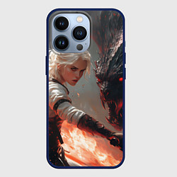 Чехол iPhone 13 Pro Цири сражается с монстром