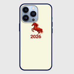 Чехол iPhone 13 Pro Символ 2026 года красная огненная лошадь