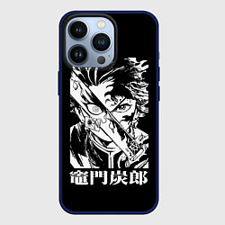 Чехол для iPhone 13 Pro Клинок рассекающий демонов - slayer, цвет: 3D-тёмно-синий