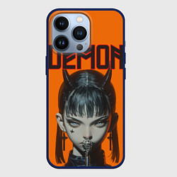Чехол для iPhone 13 Pro Девушка демон, цвет: 3D-тёмно-синий