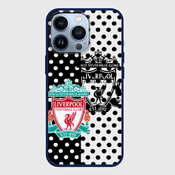 Чехол iPhone 13 Pro Liverpool черно белые точки