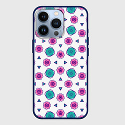 Чехол iPhone 13 Pro Цветочно-геометрический паттерн