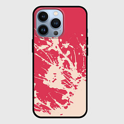 Чехол iPhone 13 Pro Бежевый взрыв на розовом