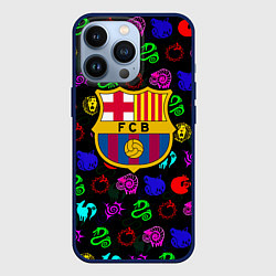 Чехол iPhone 13 Pro Barcelona neon games logo