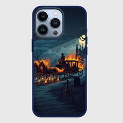 Чехол iPhone 13 Pro Призраки в горящей конной повозке