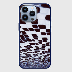 Чехол для iPhone 13 Pro Оптическая абстракция, цвет: 3D-тёмно-синий