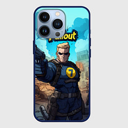 Чехол iPhone 13 Pro Fallout смотритель с пистолетом