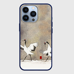 Чехол iPhone 13 Pro Журавли на снегу