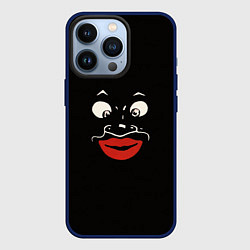 Чехол для iPhone 13 Pro Black face, цвет: 3D-тёмно-синий