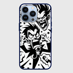 Чехол iPhone 13 Pro Орущие рожи - нейроарт фантазия