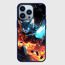 Чехол iPhone 13 Pro Кот в космосе киберпанк
