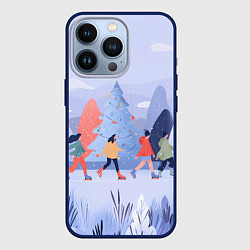 Чехол iPhone 13 Pro Каток на фоне елок