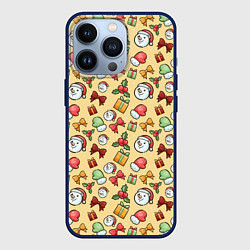 Чехол iPhone 13 Pro Новогодний паттерн