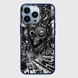 Чехол iPhone 13 Pro Cyber urban skull - ai art fantasy