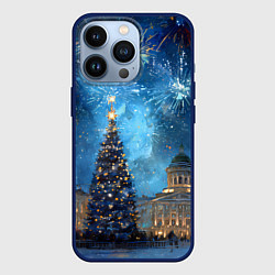 Чехол для iPhone 13 Pro Новый год Санкт-Петербург, цвет: 3D-тёмно-синий
