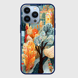 Чехол iPhone 13 Pro Разноцветные новогодние домики