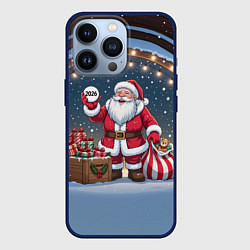Чехол iPhone 13 Pro Санта с мешком подарков