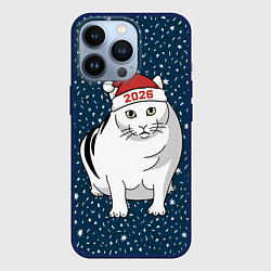 Чехол для iPhone 13 Pro Кот мем - 2026, цвет: 3D-тёмно-синий
