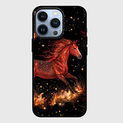 Чехол iPhone 13 Pro Огненные лошади - паттерн