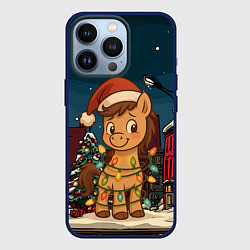 Чехол iPhone 13 Pro Лошадка в новогодней гирлянде
