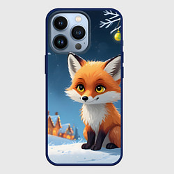 Чехол iPhone 13 Pro Лисичка новогодней ночью