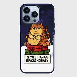 Чехол iPhone 13 Pro Я уже начал праздновать - рыжий кот
