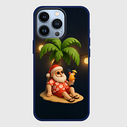 Чехол iPhone 13 Pro Санта чиллит под пальмой
