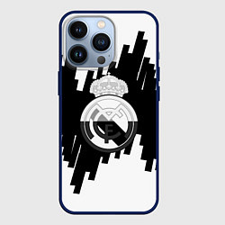 Чехол iPhone 13 Pro Реал Мадрид белая геометрия